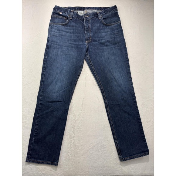 Carhartt Other - Carhartt FR Jeans Mens 34x30 Blue Denim Relaxed Fit Straight Flame Resistant